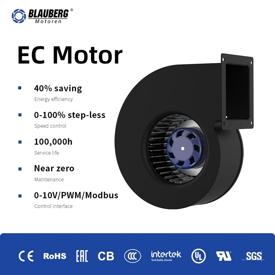Blauberg SL-F120B-EC-02 120mm EC Single Inlet Centrifugal Blower factory